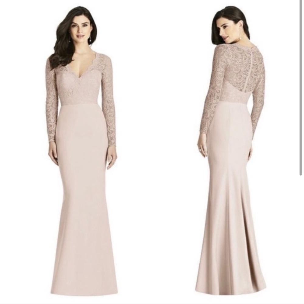 NEW Dessy Collection Cameo Lace Trumpet Gown Sz 12